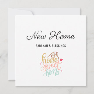 Cute New Home Barakah & Blessings islamiska kort