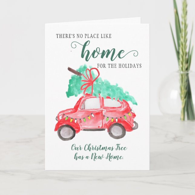 Cute New Home for Julens Helgdagar Flytta Meddelande (Framsida)