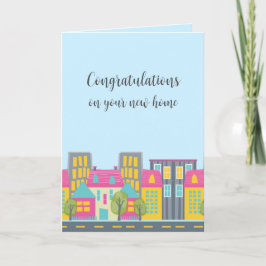 Cute New Home Grattis Buyer Realtor Card Kort