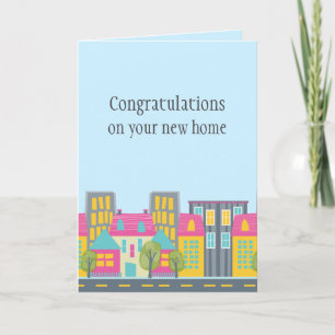 Cute New Home Grattis Buyer Realtor Card Kort
