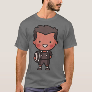 Cute New Zealand Rugby Player Toon T Shirt