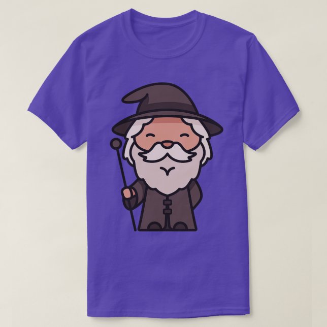 Cute New Zealand Wizard toon T Shirt (Design framsida)