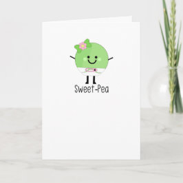 Cute Newborn Girl Sweet Pea Kort