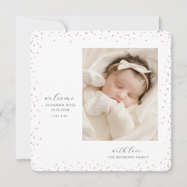 Cute Newborn Sleeping Baby Photo  Meddelande (Framsida)