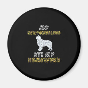 Cute Newfie Min Newfoundland Ate Min hemläxa Magnet