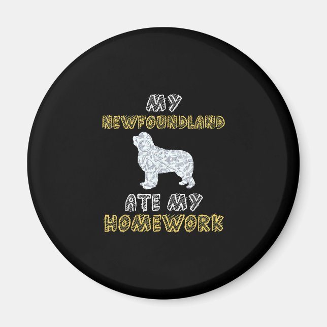 Cute Newfie | Min Newfoundland Ate Min hemläxa Magnet (Framsidan)
