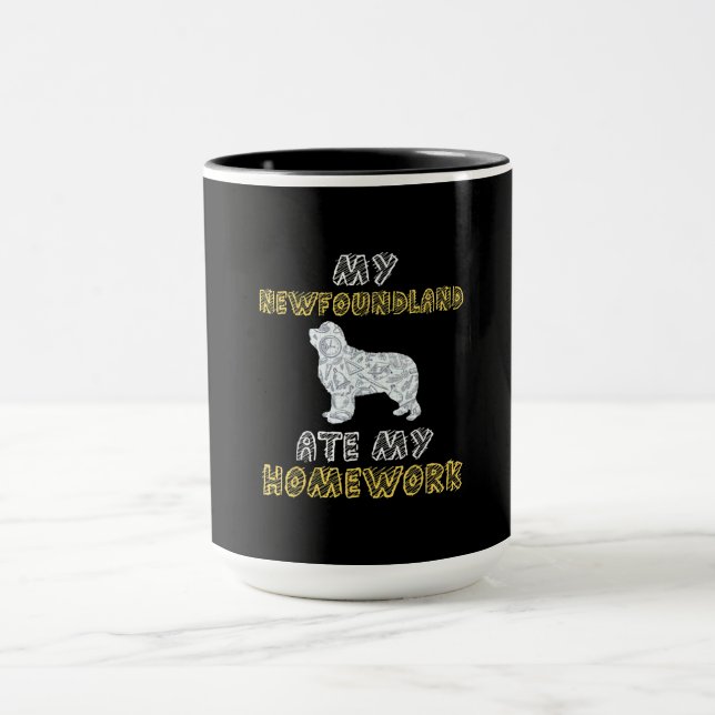 Cute Newfie | Min Newfoundland Ate Min hemläxa Mugg (Center)