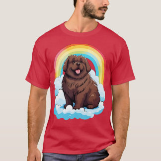 Cute Newfoundland Hund Rainbow Newfie Kawaii Hund  T Shirt