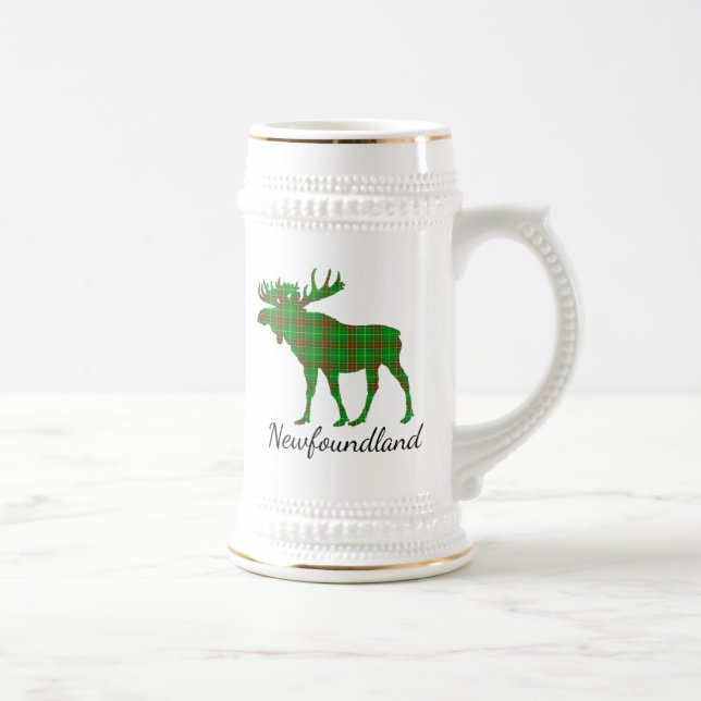 Cute Newfoundland moose tartan ölstein Sejdel (Höger)