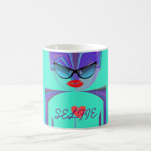 Cute Nice &Ljärt själfie. Figurbild för mugg
