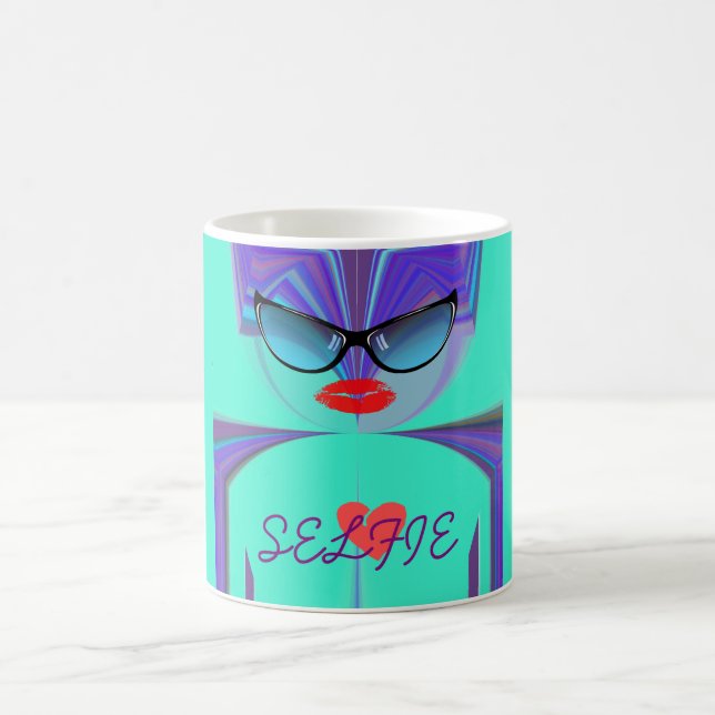 Cute Nice &Ljärt själfie. Figurbild för mugg (Center)