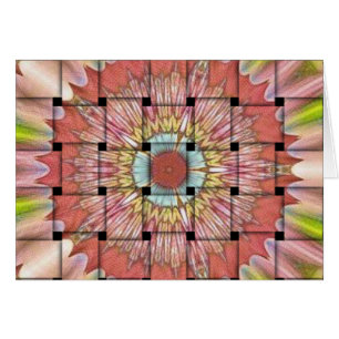 Cute Nice och Lolly African Colorful Woven Design Hälsningskort