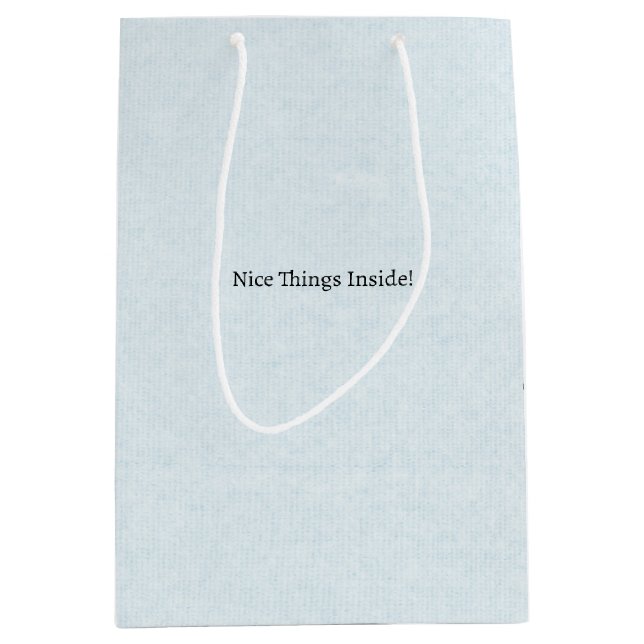 Cute Nice Things Inside Quote Blue Bag (Framsidan)