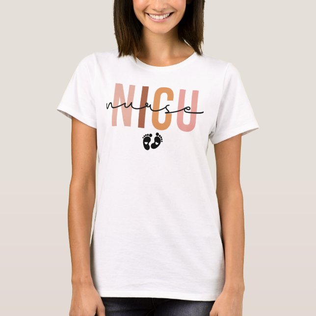 Cute Nicu Nurse Design, Gift for NICU Nurse T Shirt (Framsida)