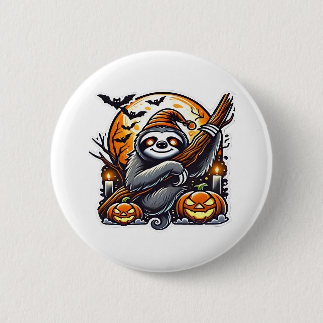Cute Night Sloth Halloween Classic T-Shirt Knapp (Framsida)