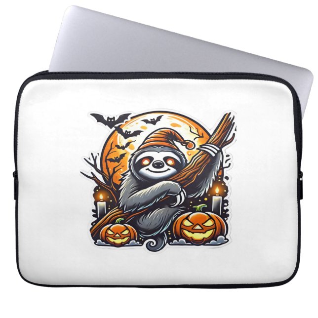 Cute Night Sloth Halloween Classic T-Shirt Laptop Fodral (Framsidan)