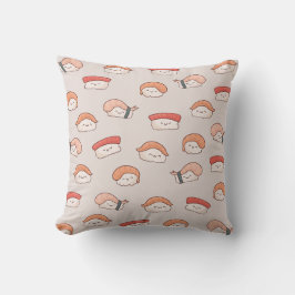 Cute Nigiri Sushi Seamless Mönster Kudde