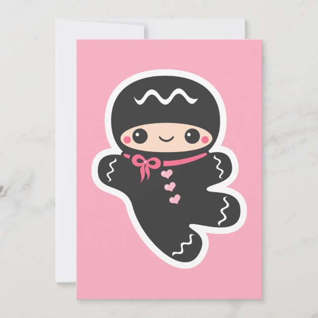 Cute Ninja Baby Shower-inbjudningar Inbjudningar (Framsida)