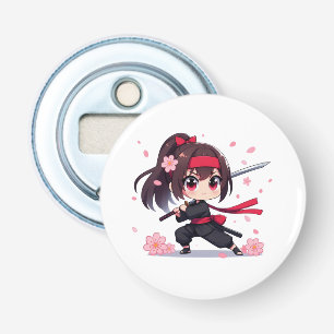 Cute Ninja-blommar-flicka Flasköppnare