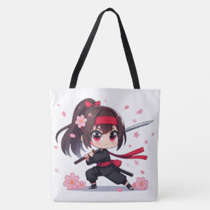Cute Ninja-blommar-flicka Tygkasse