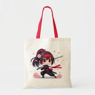Cute Ninja-blommar-flicka Tygkasse