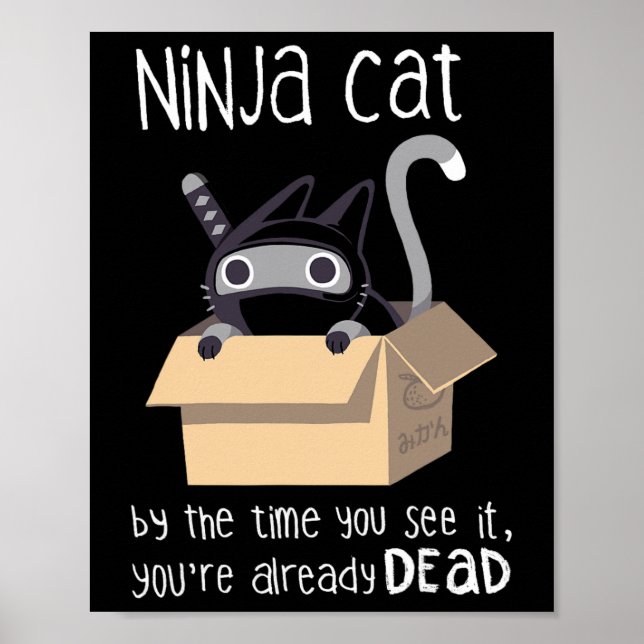 Cute Ninja Cat Poster (Framsidan)