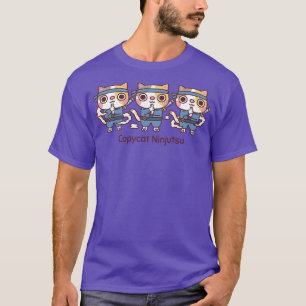 Cute Ninja Cats cat Ninjutsu Funny T Shirt