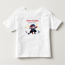 Cute Ninja Karate Birthday Kids Toddler T-Shirt
