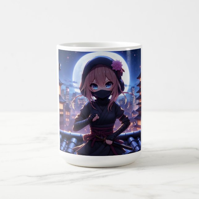 Cute ninja-krigare kaffemugg (Center)
