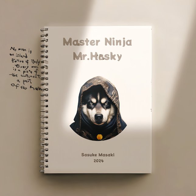 Cute Ninja Master Husky anpassningsbar för bärbara Anteckningsbok (Skapare uppladdad)