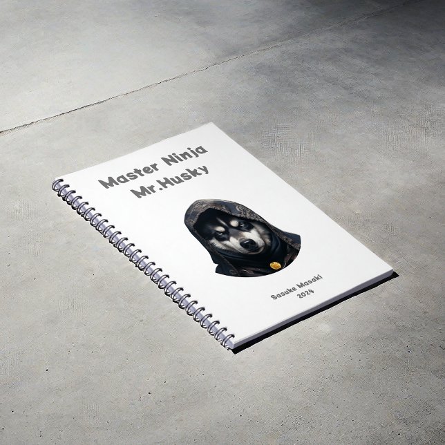 Cute Ninja Master Husky anpassningsbar Notebook Wh Anteckningsbok (Skapare uppladdad)