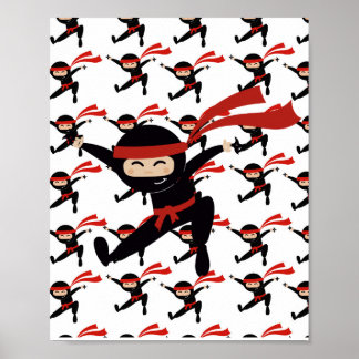 Cute Ninja Ninjas Poster