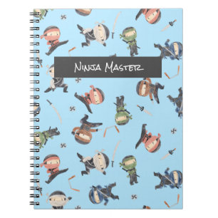Cute Ninja Warrior - Anpassat namn för barn Anteckningsbok