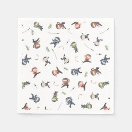 Cute Ninja Warrior Barns födelsedag Party förråd Pappersservett