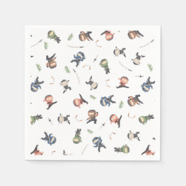 Cute Ninja Warrior Barns födelsedag Party förråd Pappersservett