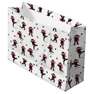 Cute Ninja Warrior Kids Black & Red Mönster
