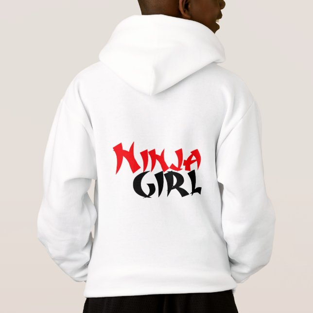 Cute Ninja Warrior Kids - Ninja Girl T Shirt (Baksida)