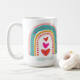Cute njut av dagens Roligt av regnbågsspiral Kaffemugg