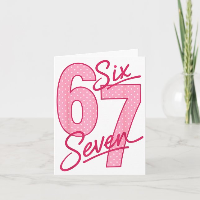 Cute Nk 67 Valentine Six Seven Funny Meme Women Gi Kort (Framsida)