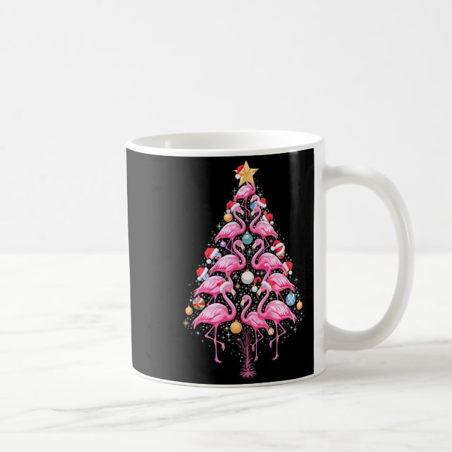 Cute Nk Flamingo Christmas Tree Santa Hat Trocal P Kaffemugg (Höger)