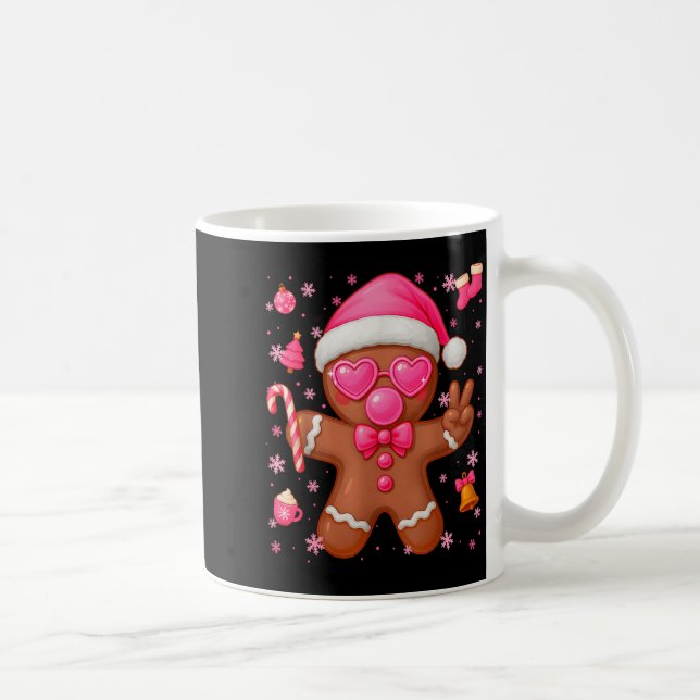 Cute Nk Gingerbread Bubble Gum Christmas Xmas Girl Kaffemugg (Höger)