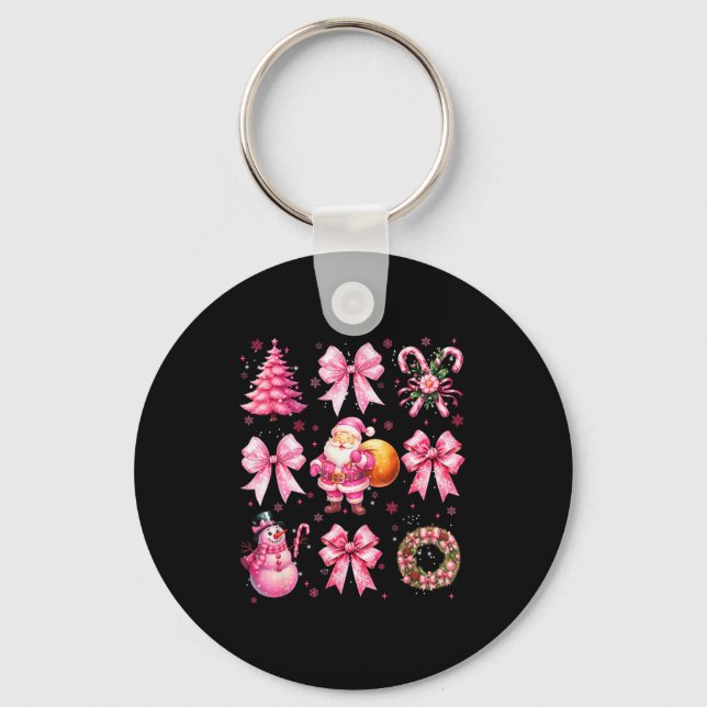 Cute Nk Santa Coquette Snowman Christmas Xmas Wome Nyckelring (Framsida)