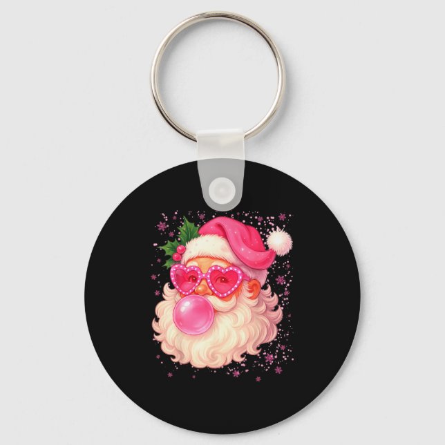 Cute Nk Santa Snowflake Christmas Pajamas Xmas Gir Nyckelring (Framsida)