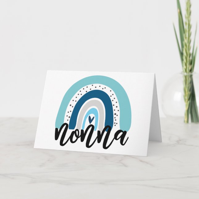 Cute Nonna Rainbow Kort (Framsida)