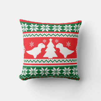 Cute Nordic Fair Isle T-Rex Dinosaurs Sweater Kudde
