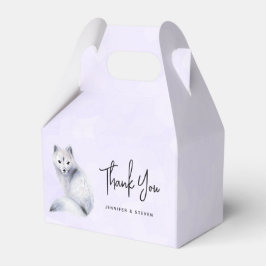Cute Nordic Fox med Blommigt Markings Tack Presentaskar
