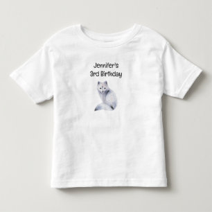 Cute Nordic Fox med Blommigt-märkning T Shirt