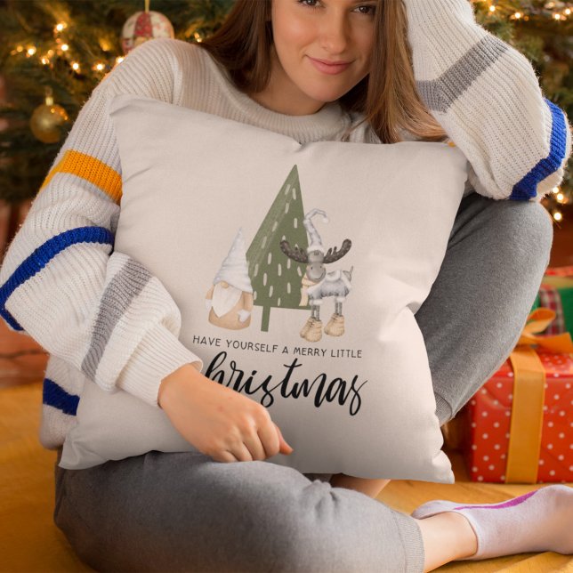 Cute Nordic gnome-jul Kudde (Skapare uppladdad)