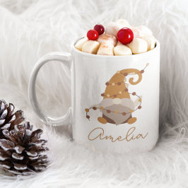 Cute Nordic Gnome Personlig jul Kaffemugg
