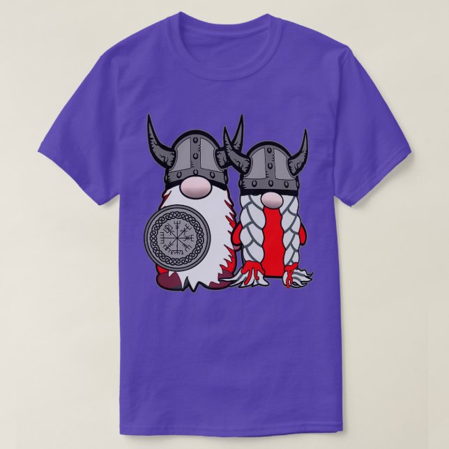 Cute Nordic Gnomes Viking Tomte Couple Skandinavie T Shirt (Design framsida)